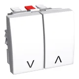 Schneider Electric ALB44089 — выключатель жалюзи нажимной, белый RAL 9003