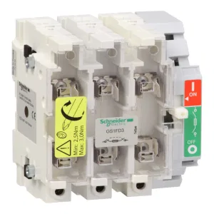 Рубильник с предохранителем Schneider Electric TeSys GS 50А 3P, 14x51 (ШНАЙДЕР) Рубильник с предохранителем Schneider Electric TeSys GS 50А 3P, 14x51 (ШНАЙДЕР)