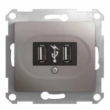 Schneider Electric GSL001232 USB-розетка Glossa, платина