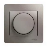 Светорегулятор поворотно-нажимной Schneider Electric GLOSSA, 600 Вт, платина