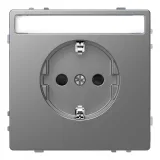 Розетка Schneider Electric MERTEN D-LIFE, скрытый монтаж, с заземлением, нержавеющая сталь
