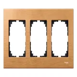 Рамка 3 поста Schneider Electric MERTEN M-ELEGANCE, бук