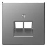 Schneider Electric MERTEN D-LIFE накладка на информационную розетку RJ45 из нержавеющей стали MTN4522-6036