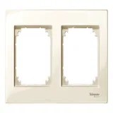 Schneider Electric MTN515244 рамка 2 поста Merten M-Plan, бежевый глянцевый