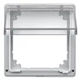 Schneider Electric MERTEN AQUADESIGN IP44 (MTN516960) крышка для розетки с заземлением и откидной крышкой, алюминий