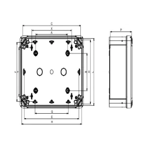 ПЛАСТ.КОРОБКА 74x74x54 PK-UL IP66 (ШНАЙДЕР) ПЛАСТ.КОРОБКА 74x74x54 PK-UL IP66 (ШНАЙДЕР)