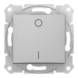 Выключатель 1-клавишный Schneider Electric SEDNA, скрытый монтаж, алюминий