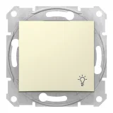 Schneider Electric SDN0900147 выключатель 1-клавишный кнопочный, Sedna, бежевый