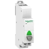 A9E18036 ACTI 9 КНОПКА УПРАВЛЕНИЯ iPB 1НО СЕРАЯ+ЗЕЛЕНЫЙ ИНДИКАТОР