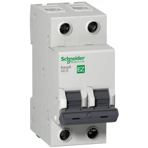 Schneider Electric EZ9F34240 Автоматический выключатель Easy9, 2 полюса, 40 А, тип C, 4,5 кА (ШНАЙДЕР) Schneider Electric EZ9F34240 Автоматический выключатель Easy9, 2 полюса, 40 А, тип C, 4,5 кА (ШНАЙДЕР)