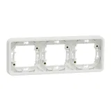 Schneider Electric MUR39109, рамка 3-постовая горизонтальная, белая, Mureva Styl, IP55
