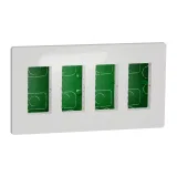 Schneider Electric UNICA SYSTEM+ блок скрытой установки 4х2, белый, NU174418