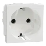 Schneider Electric NU303618 Розетка UNICA NEW Modular с заземлением, без шторок, винтовой зажим, 16 А, 250 В, 2 модуля, белый