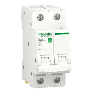 R9F02250 Автоматический выключатель Schneider Electric Resi9, 2 полюса, 50A, тип B, 6kA (ШНАЙДЕР) R9F02250 Автоматический выключатель Schneider Electric Resi9, 2 полюса, 50A, тип B, 6kA (ШНАЙДЕР)